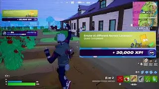 Как ЛЕГКО проявить эмоцию в разных именованных местах в Fortnite Quest!
