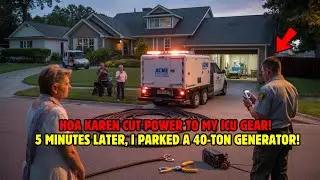 HOA Karen Cut Power to My ICU Gear, 5 Minutes Later I Parked a 40 ton Generator Truck