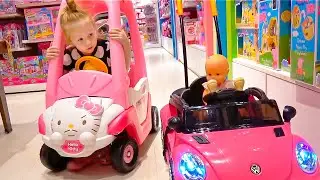 Nastya at Play Area for children
