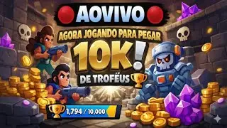 JOGANDO BRAWL STARS COM INSCRITOS AO VIVO AGORA SUBINDO TROFÉUS! #live #shorts