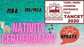 TANCET 2020|CERTIFICATE KU PORTAL OPENED🥺🥺!!! TANCET UPDATE 2020|NATIVITY CERTIFICATE|TANCET UPDATE|