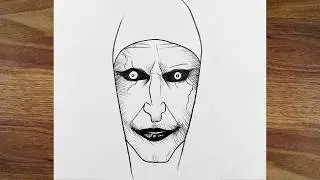 How to Draw a Scary Face | Easy Horror Drawing Tutorial