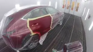 Blending Red Pearl Lexus. Car Painting with Sikkens Autowave
