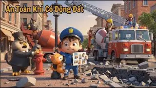 🚨 Thị Trấn Rung Chuyển!Cảnh sát  Leo Dạy Bé Kỹ Năng An Toàn Khi Có Động Đất