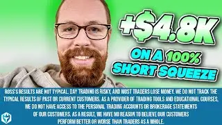 +$4.8k on a 100% Short Squeeze | Ross's Trade Recap