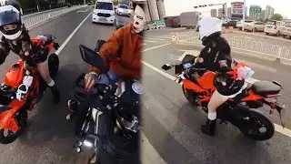 The Girl Just Drove Off. #Motorcycle #Funnyguy