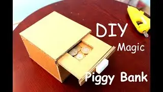 How to Make a Magic Drawer Piggy Bank With Cardboard - DIY Kids Piggy Bank