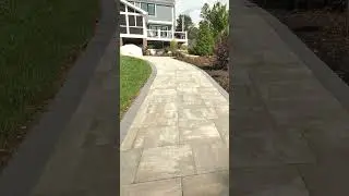 Before and After of a Backyard Paver Walkway