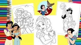 Coloring Dsniey Princes | Princesses  Compilation Coloring Pages