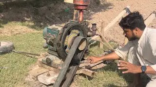 Real village life \old peter diesel ⛽️ engine start up 🆙\#viral #village #youtube #villagelife 🌿🌻