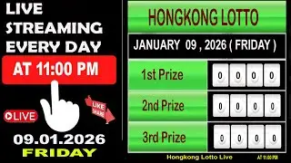 Hongkong Lotto Live Result January 09, 2026 | Lotto Live