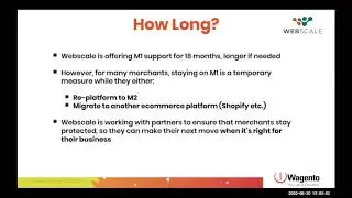Webinar with Webscale | M1 EOL | How Long?