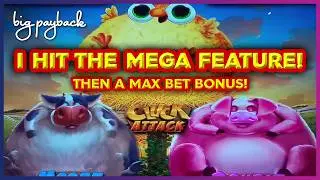 TRIPLE MEGA FEATURE! Moo Cluck Oink Slots - HILARIOUS!