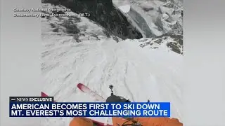 American becomes first to ski down Mt. Everest's most challenging route
