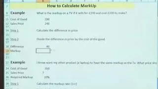How To Compute Markup