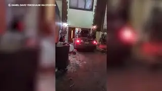Video shows car crashing into Chabad headquarters in Brooklyn