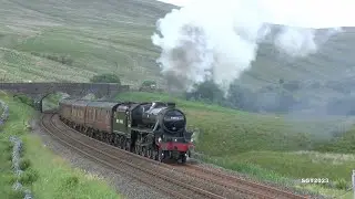 LMS 44932 Takes ten towards Aisgill with the Settle & Carlisle Eden Express 1/7/23.