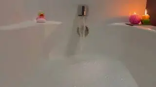 Bathtub Filling ASMR with Bubbles and Bath Salts | Relaxing Water Sounds for Sleep