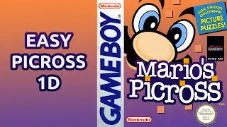 Mario's Picross - Easy Picross 1D (Game Boy)(4K, 60FPS)