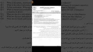 Sarhad University Previous Paper | Secondary Education |Code : EDU-322 | Fall-18