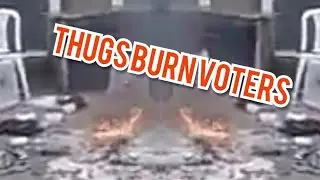 Election materials burnt @Lagos. See what thugs are doing around Aguda, surulere