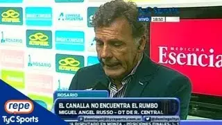 Russo, caliente tras la derrota de Central ante San Lorenzo: 