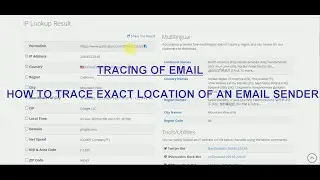 Trace location and IP address of an email sender | Email Tutorial #Tracing of Email