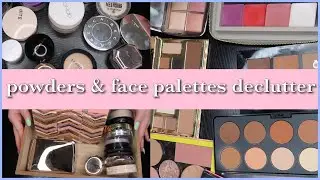 POWDERS and FACE PALETTES DECLUTTER | 2021 In depth makeup collection declutter