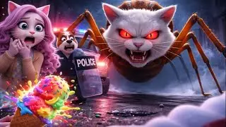 😭🍦 NOOO! The Kitten REGRETS Eating The Colorful Ice Cream