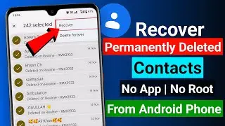 How To Recover Permanently Deleted Contacts From Android Phone (2025) | Deleted Contacts Recovery