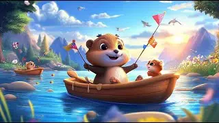 Row Row Row Your Boat 🌊 | Interactive Learning Rhyme | Musical Fun and Motion for Toddlers