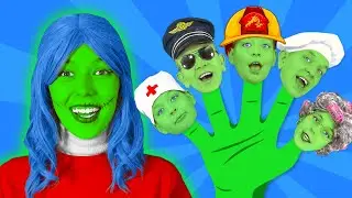 Finger Family Zombie Halloween story for children