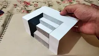 3D Drawing | How to Draw 3D Step Drawing For Beginners | 3D Art