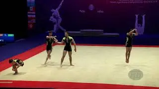 Kazakhstan (KAZ) - 2021 Acrobatic Worlds, Geneva (SUI) Balance  Men's Group