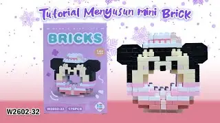 HOW I BUILD MINI LEGO BRICKS NANO BLOCKS MAKE A WISE LIFE DONUT SERIES W2602-32 MINNIE