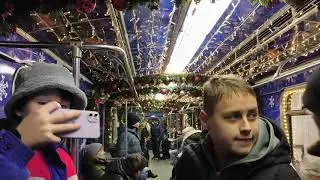Поездка на Новогоднем Номерном с другими блогерами от Ховрино до Красногвардейской и обратно.