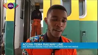 Accra -Tema railway line resumes operation.