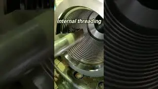 Internal Threading Process on lathe machine #shortsviral #india #lathemachine #shortsfeed #shorts