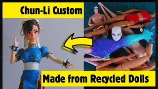 Chun-Li Custom Made from Recycled Dolls
