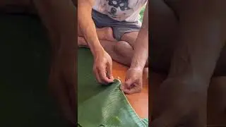 Design dress from banana leaf