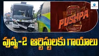 పుష్ప-2 ఆర్టిస్టులకు గాయాలు | Pushpa 2 Team An Accident At Narketpally | Pushpa-2 | Zee Telugu News