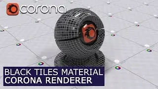 Черная плитка в Corona Renderer &mdash; текстуры полигонов | 3Дс Макс | Учебники для начинающих