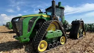 John Deere 9RX 830 flagship 900hp+ tractor pulling at Farm Progress Show 2024 tillage demo