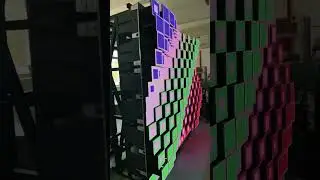 LED Mechanical Telescopic 3D Matrix Wave Screen # LED Mechanical Screen # LED Moving Screen #led