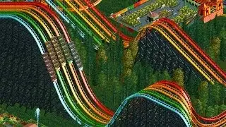 RollerCoaster Tycoon 2 - X5 Rainbow RollerCoaster - Giant Park