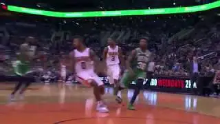 Marcus Smart's No-look Pass to Jaylen Brown's Dunk vs. Suns [08.11.18.]