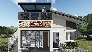 Small House Design with Roof Deck Eatery (40 sqm)