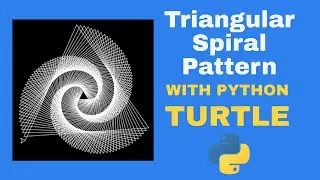 Triangular Spiral Pattern with Python Turtle