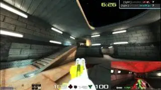 Xonotic - srkdy vs. mudkip(pov), Stormkeep practice match. 12/10/2012
