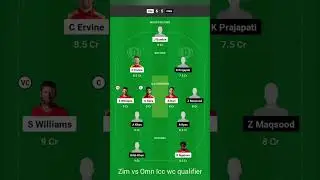 Zim vs Omn wc qualifiers dream 11 team, ICC WC Qualifiers super6 matchdream11 team of tomorrow match